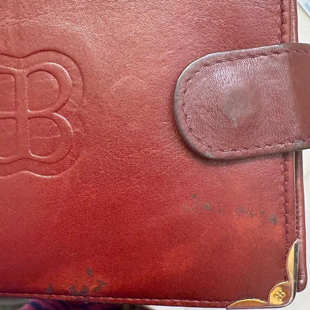 Balenciaga burgundy leather men’s bifold wallet vintage